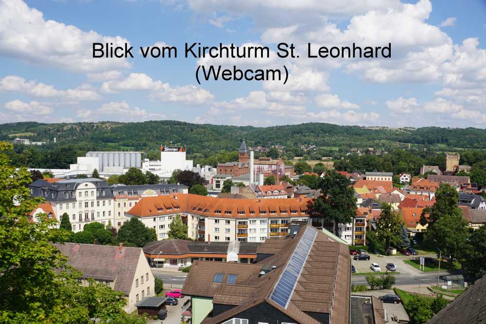 Webcam Blick vom Kirchturm auf Bad Köstritz